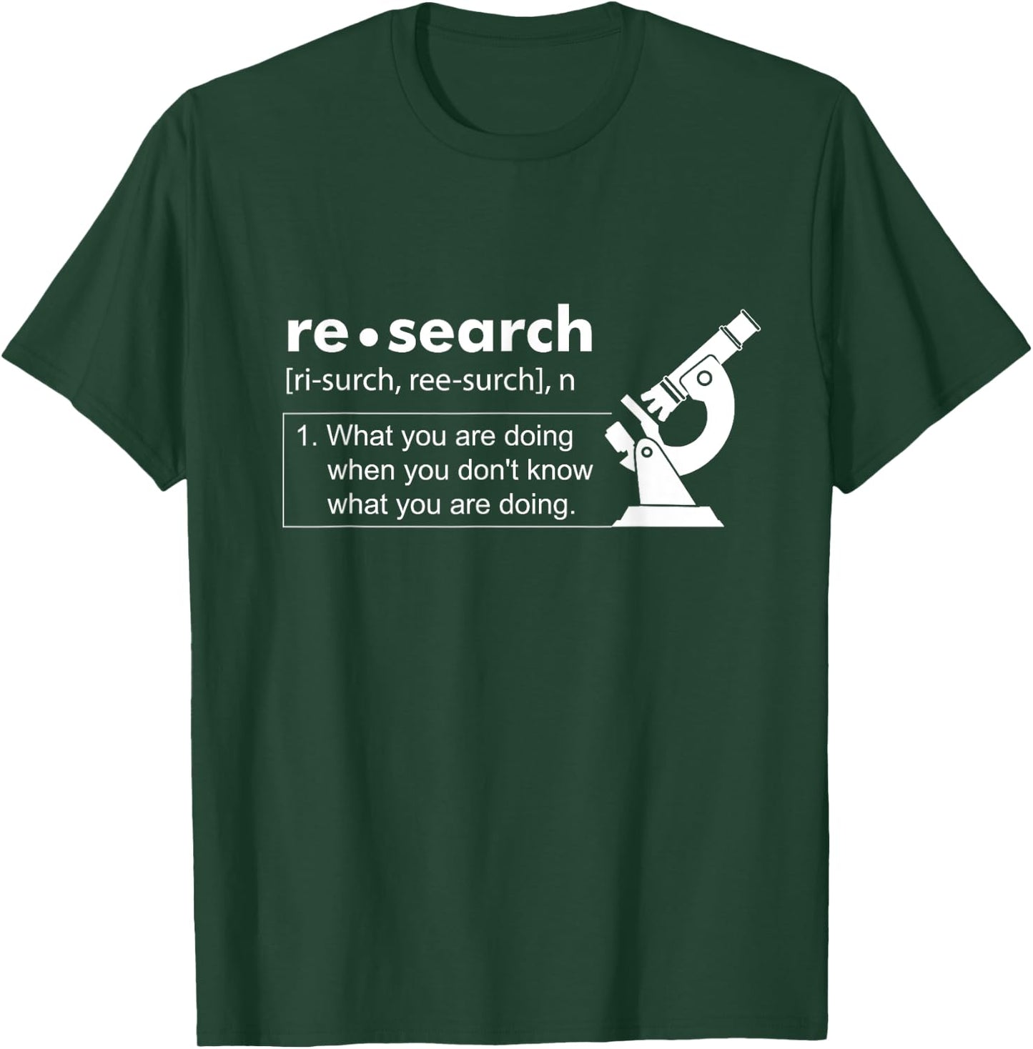 Definition of Research Biology Scientist Natural Science T-Shirt - T-Shirt | Forest