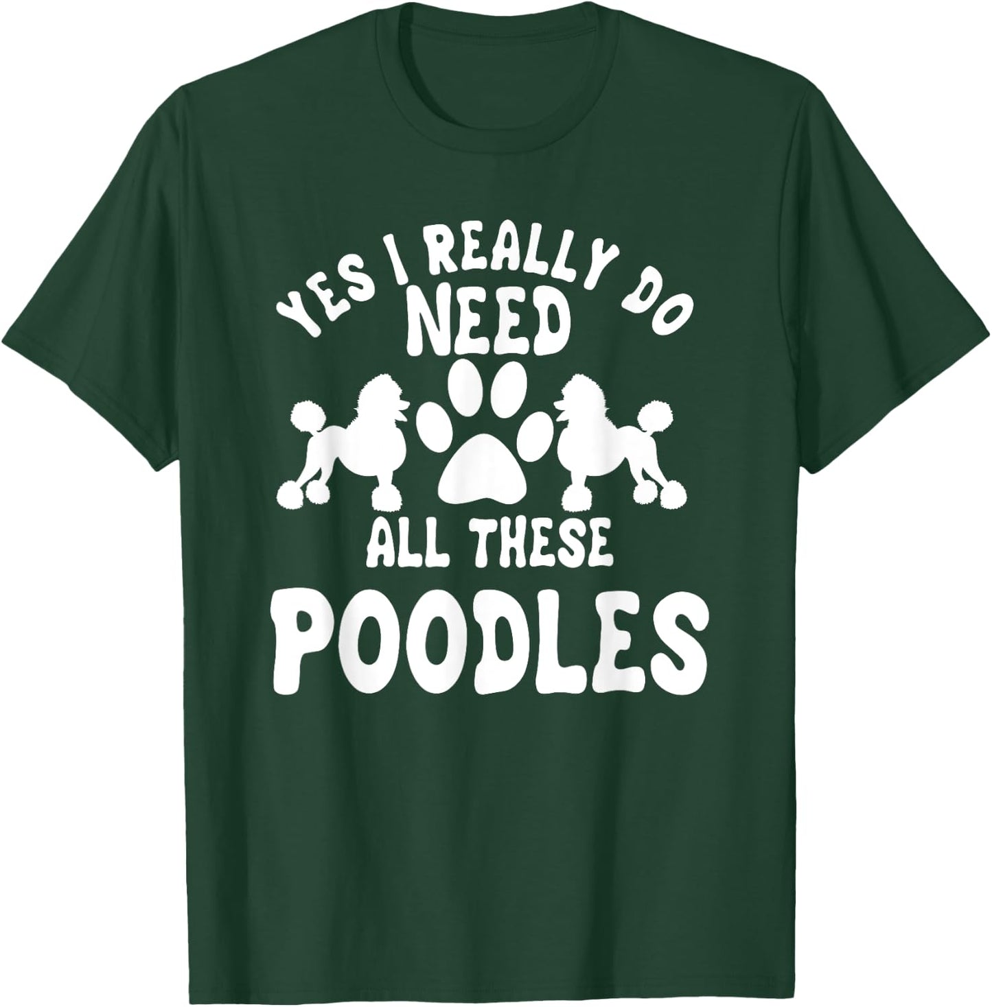 Poodle Dog Owner Pet Breeders Water Retriever Lover T-Shirt - T-Shirt | Forest
