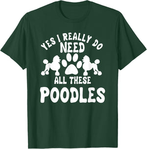Poodle Dog Owner Pet Breeders Water Retriever Lover T-Shirt - T-Shirt | Forest