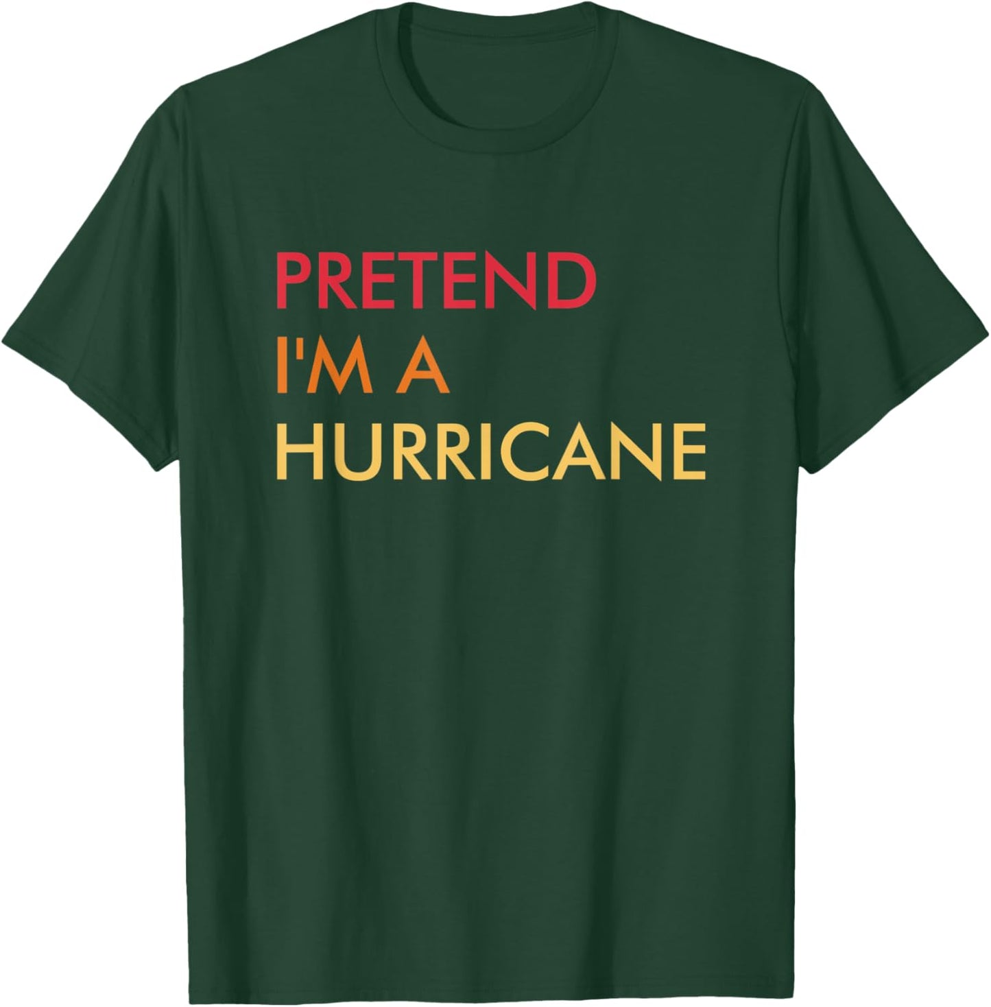 Pretend I'm A Hurricane Lazy Halloween Party Costume Vintage T-Shirt - T-Shirt | Forest