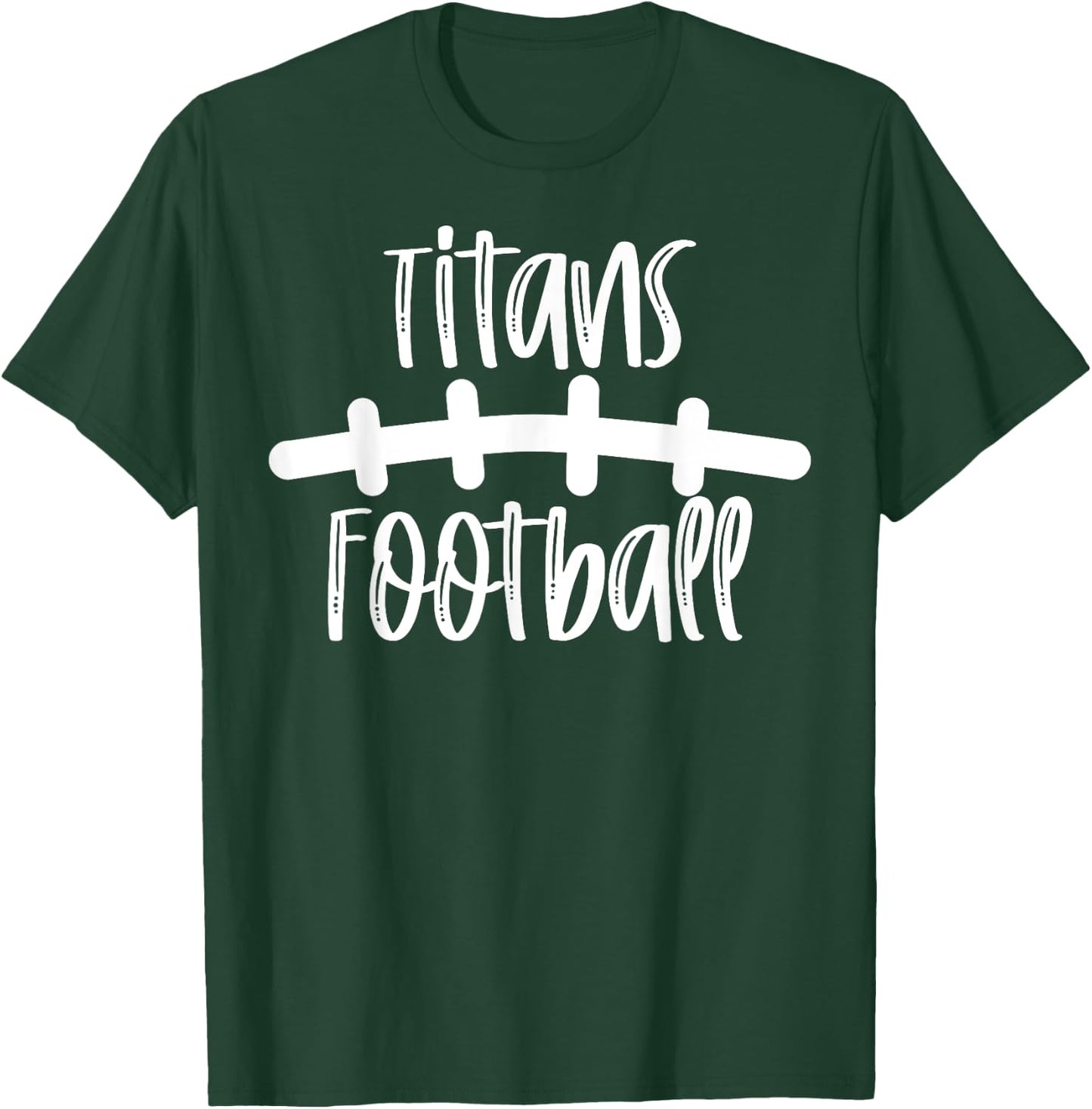 Titans Football School Spirit Team Mascot Game Night T-Shirt - T-Shirt | Forest