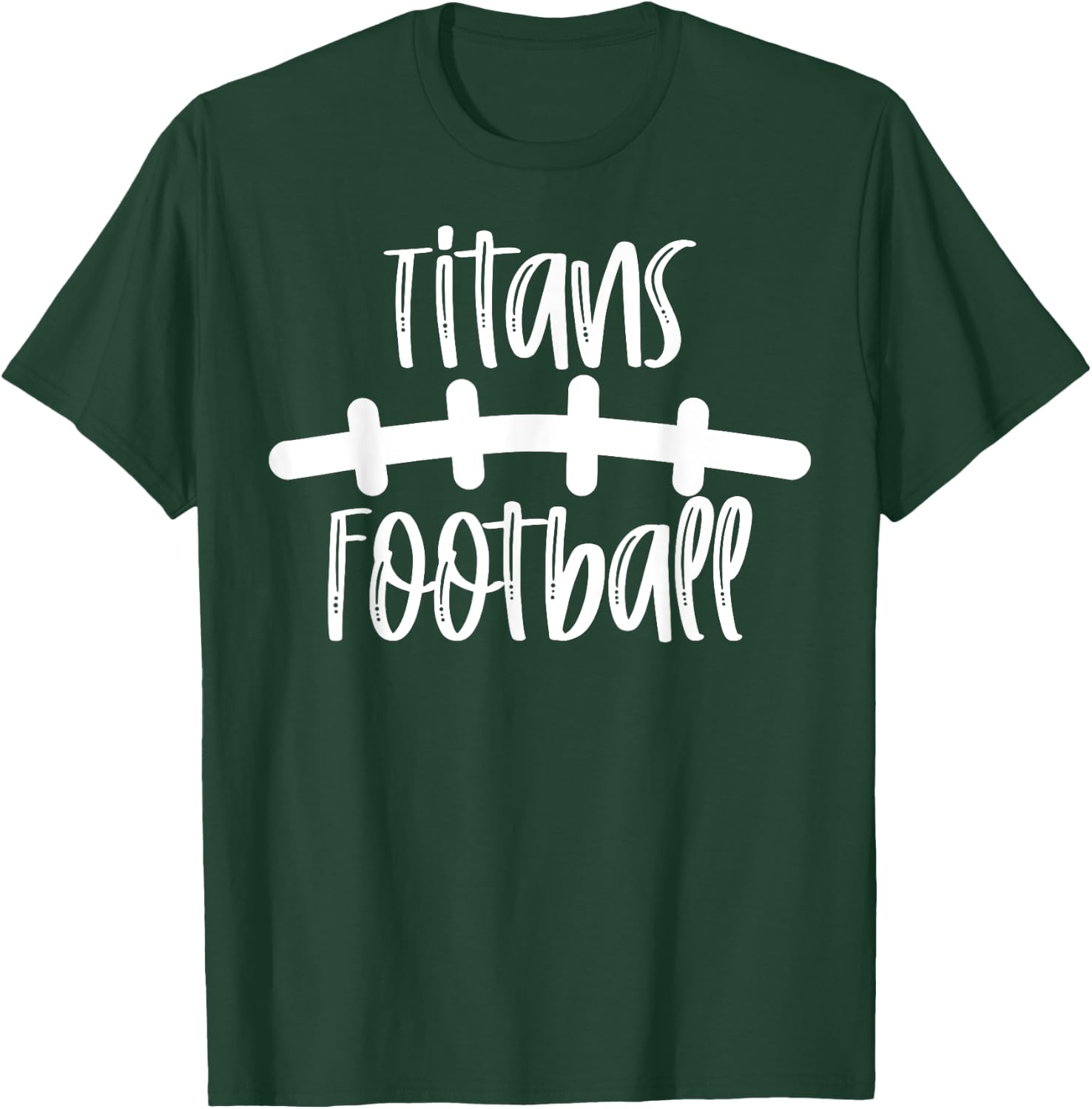 Titans Football School Spirit Team Mascot Game Night T-Shirt - T-Shirt | Forest