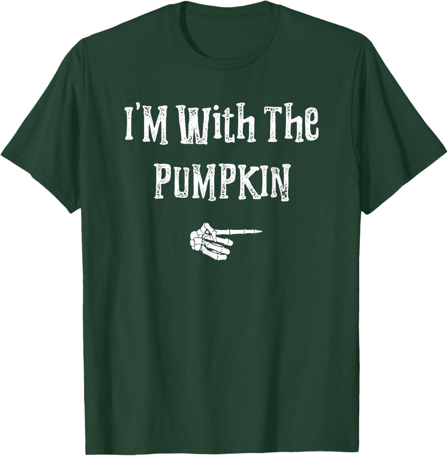 I'm With Pumpkin Halloween Costume Funny Couples Matching T-Shirt - T-Shirt | Forest