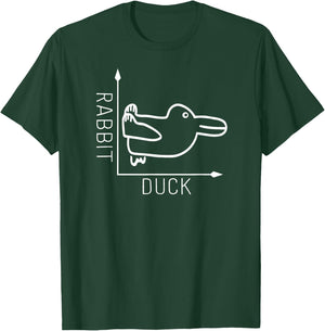 Rabbit Duck Illusion - Math Graph Drawing Philosophy T-Shirt - T-Shirt | Forest