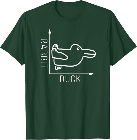 Rabbit Duck Illusion - Math Graph Drawing Philosophy T-Shirt - T-Shirt | Forest