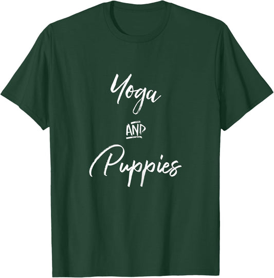 Yoga and Puppies Shirt,Namastay At Home with My Dog Lovers T-Shirt - T-Shirt | Forest