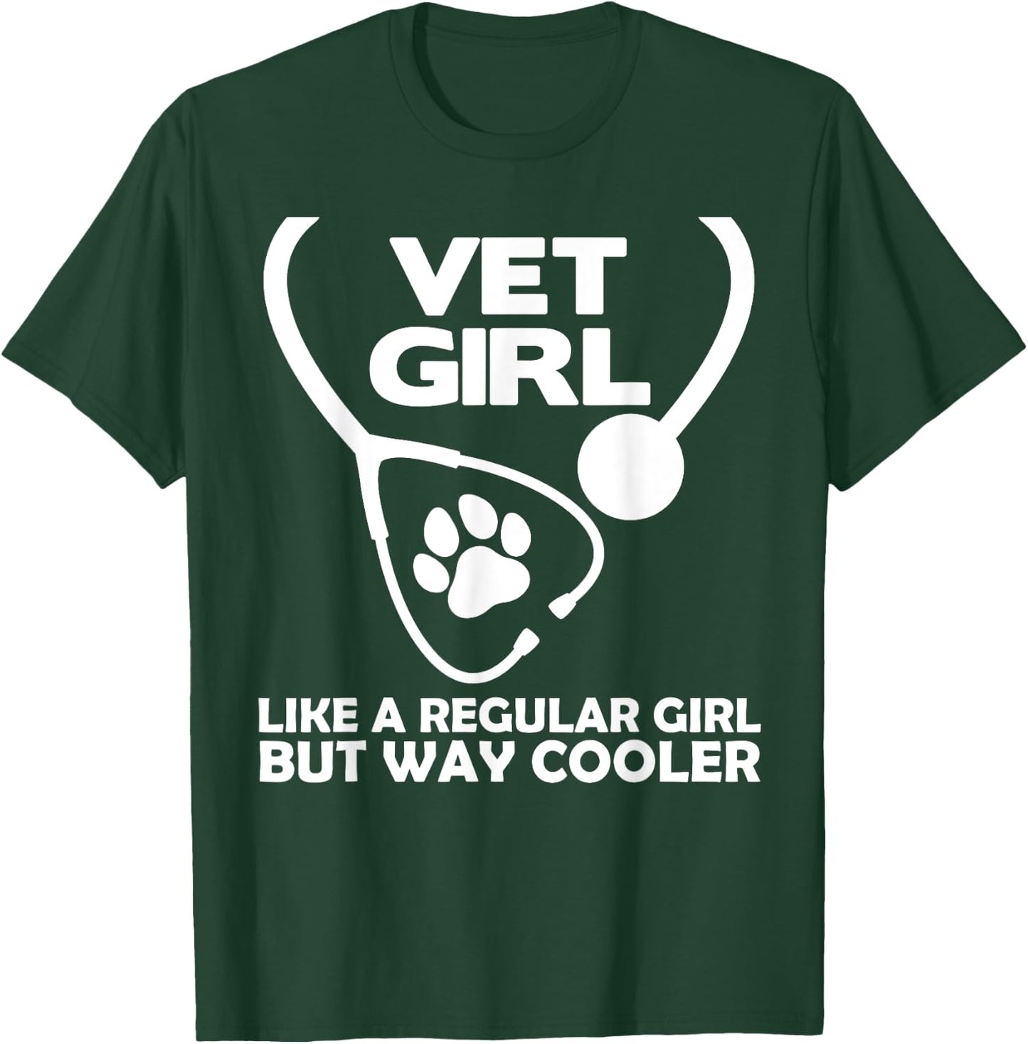 Funny Veterinary Technician Women Girls Female Vet Assistant T-Shirt - T-Shirt | Forest