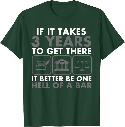 Funny Future Lawyer Student Gift | Cute Law School Bar Exam T-Shirt - T-Shirt | Forest