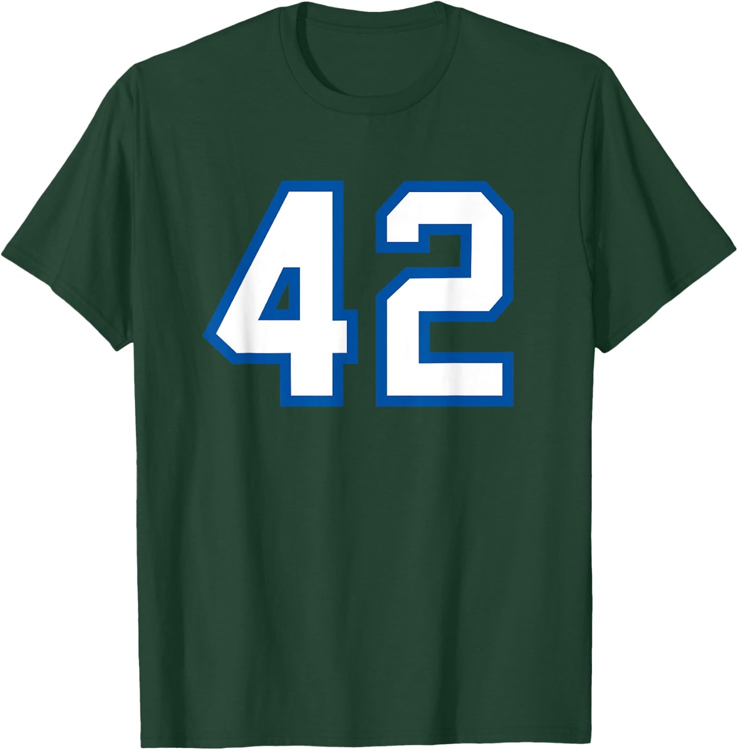 Number #42 Sport White Blue Number T-Shirt - T-Shirt | Forest