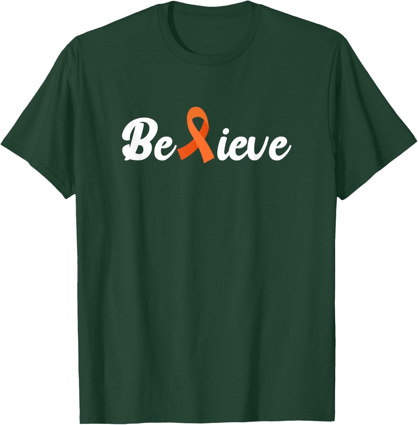 Believe | Aml Leukemia Awareness T-Shirt - T-Shirt | Forest