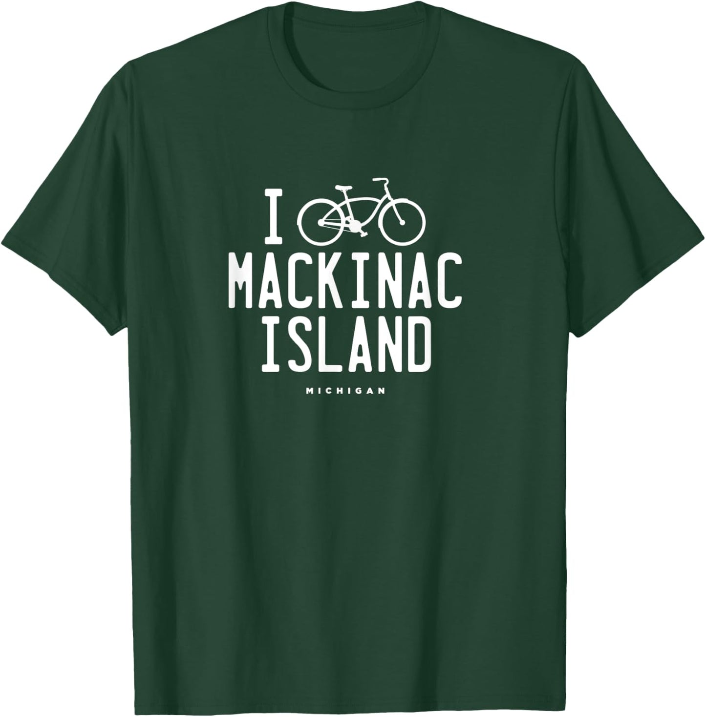 I Love Biking Mackinac Island Michigan T-Shirt - T-Shirt | Forest