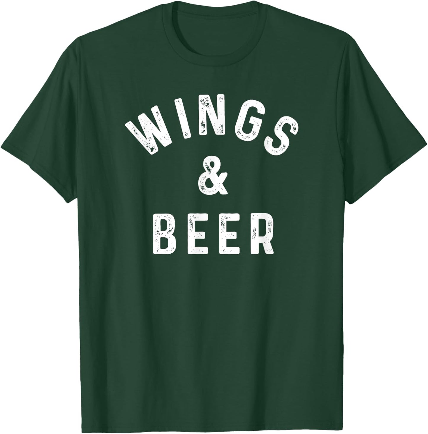 Wings & Beer Funny Buffalo Chicken and Beer Drinker T-Shirt - T-Shirt | Forest