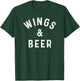 Wings & Beer Funny Buffalo Chicken and Beer Drinker T-Shirt - T-Shirt | Forest