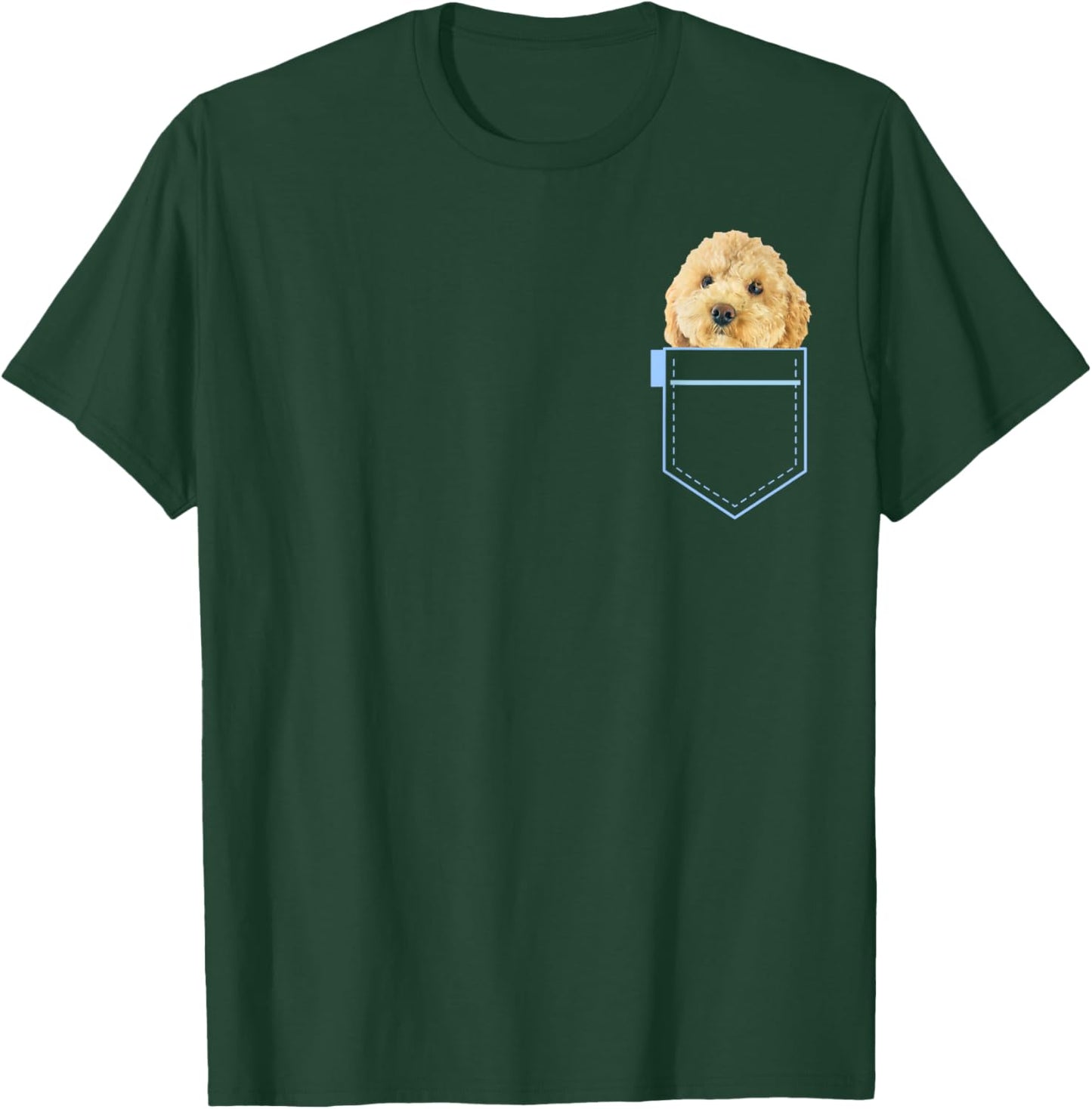 Cavapoo in pocket Puppy Dog Lover Cute Poodle cross gift T-Shirt - T-Shirt | Forest