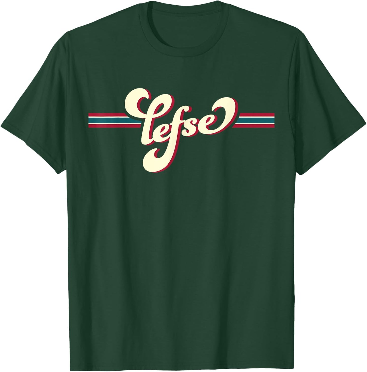 Lefse Norwegian Flag Vintage Stripes T-Shirt - T-Shirt | Forest