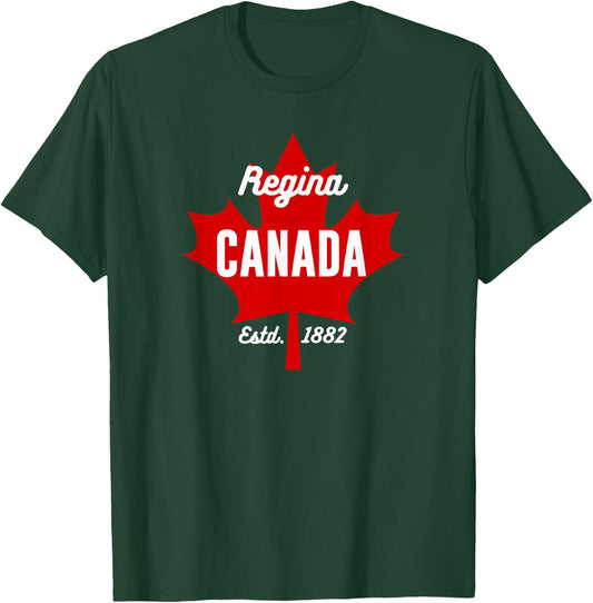 Regina Canada Eh Maple Leaf Canadian Flag Gift T-Shirt - T-Shirt | Forest