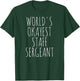 Staff Sergeant World's Okayest Military Funny Staff Sgt T-Shirt - T-Shirt | Forest
