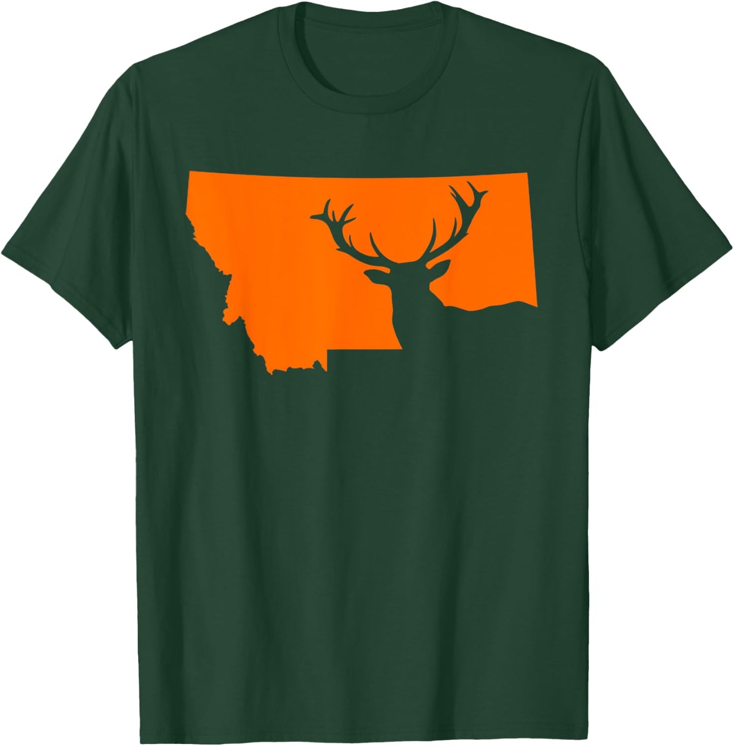 Montana Elk Hunting Cool Montana Hunters Hunting T-Shirt - T-Shirt | Forest
