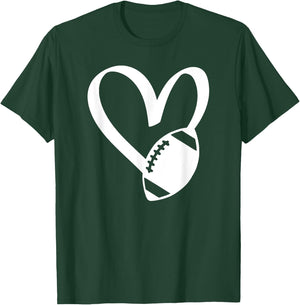 Football Heart T-Shirt - T-Shirt | Forest