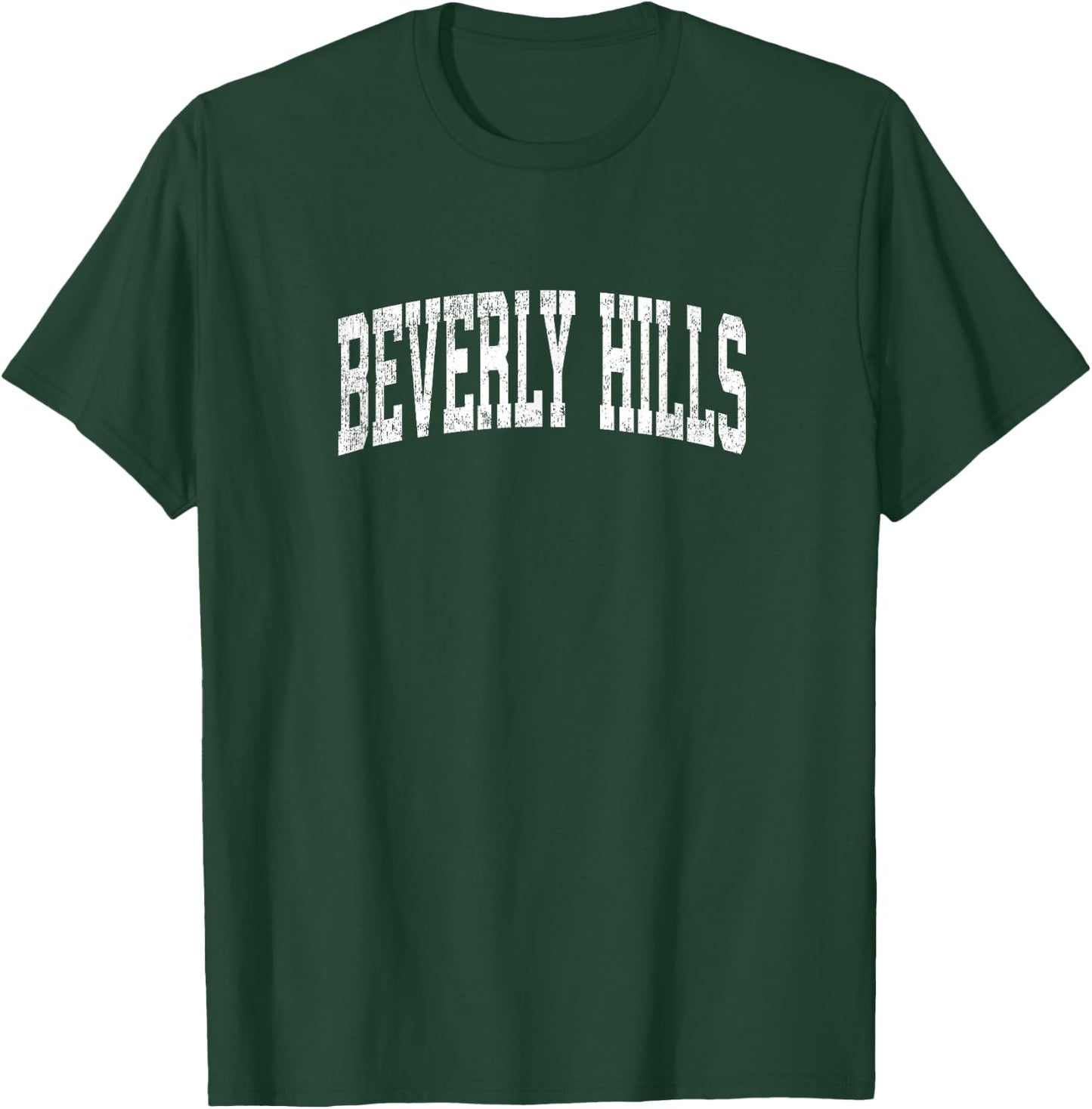 Beverly Hills California CA Vintage Athletic Sports Design T-Shirt - T-Shirt | Forest