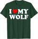 I Heart My Wolf I love my Wolves Cute Funny Pet Owner T-Shirt - T-Shirt | Forest