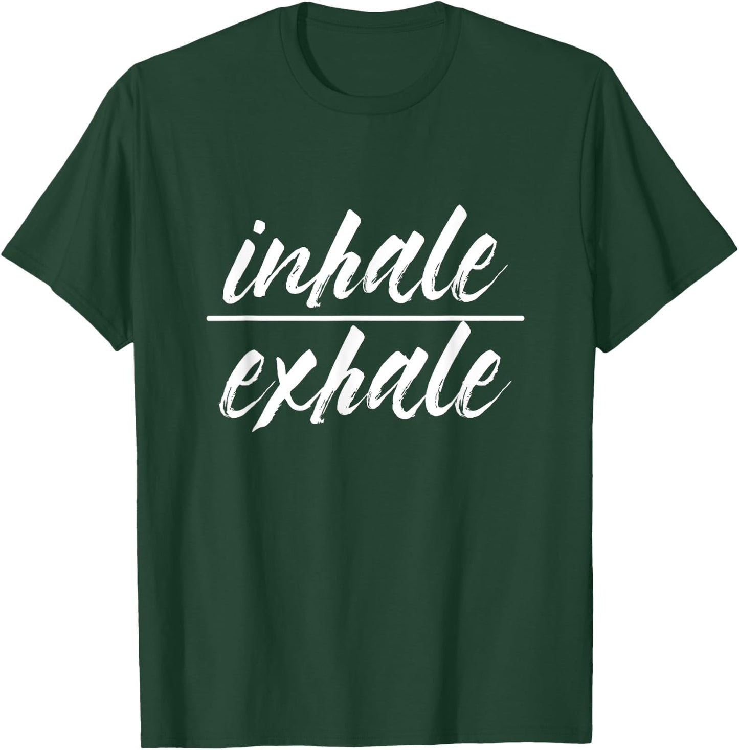 Inhale Exhale Yoga Sports Exercise Health Meditation T-Shirt - T-Shirt | Forest