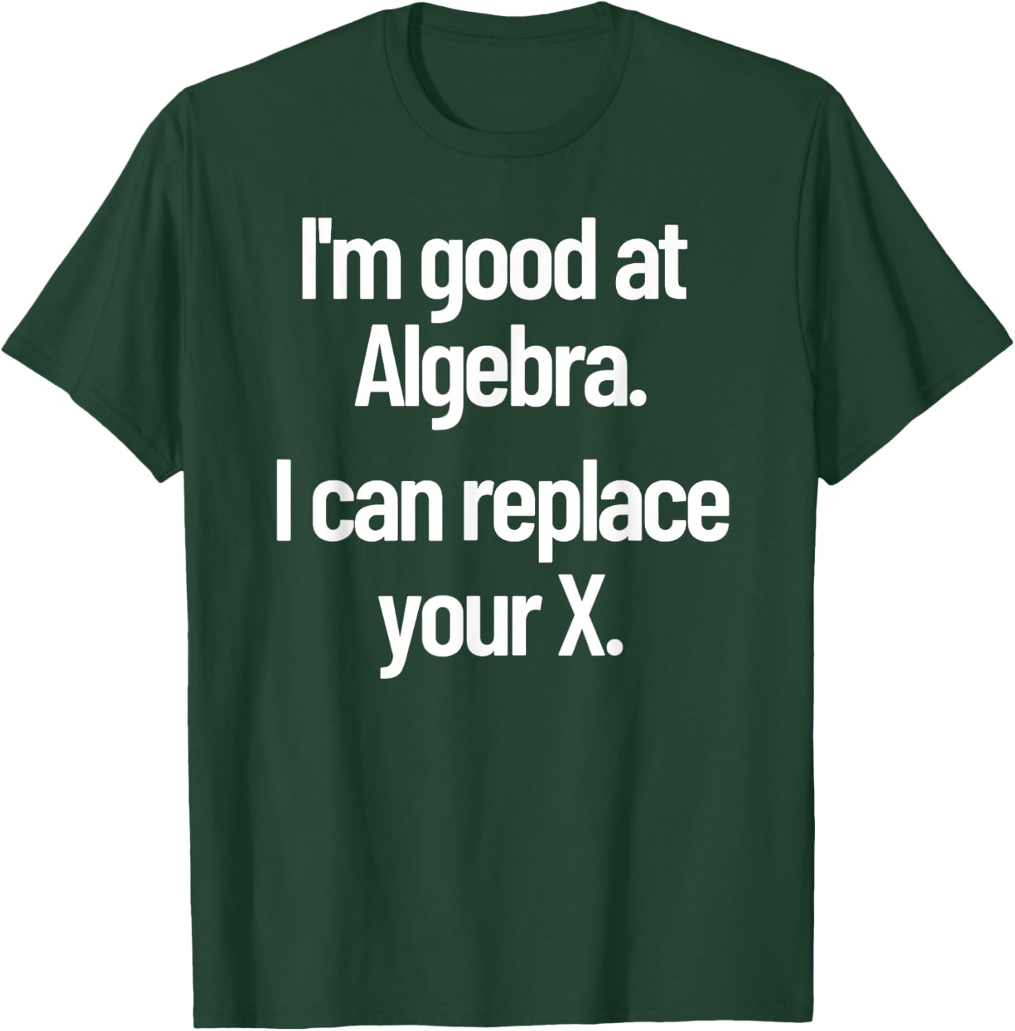 Funny Flirting Nerdy Pick Up Line Algebra Replace Your Ex T-Shirt - T-Shirt | Forest