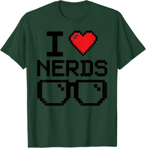 I love nerds for science or Book lovers and knowledge geeks T-Shirt - T-Shirt | Forest