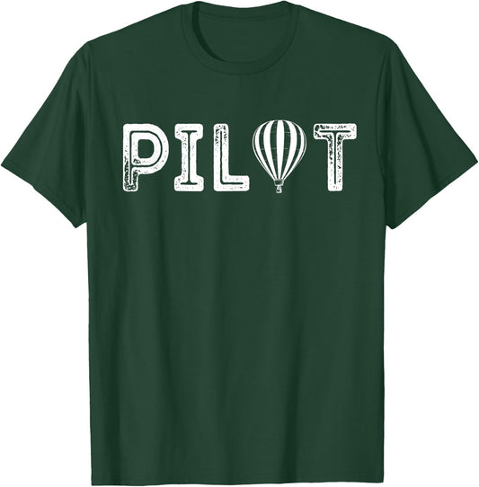 Hot Air Balloon Pilot Shirt Balloonist Fly High Ballooning T-Shirt - T-Shirt | Forest