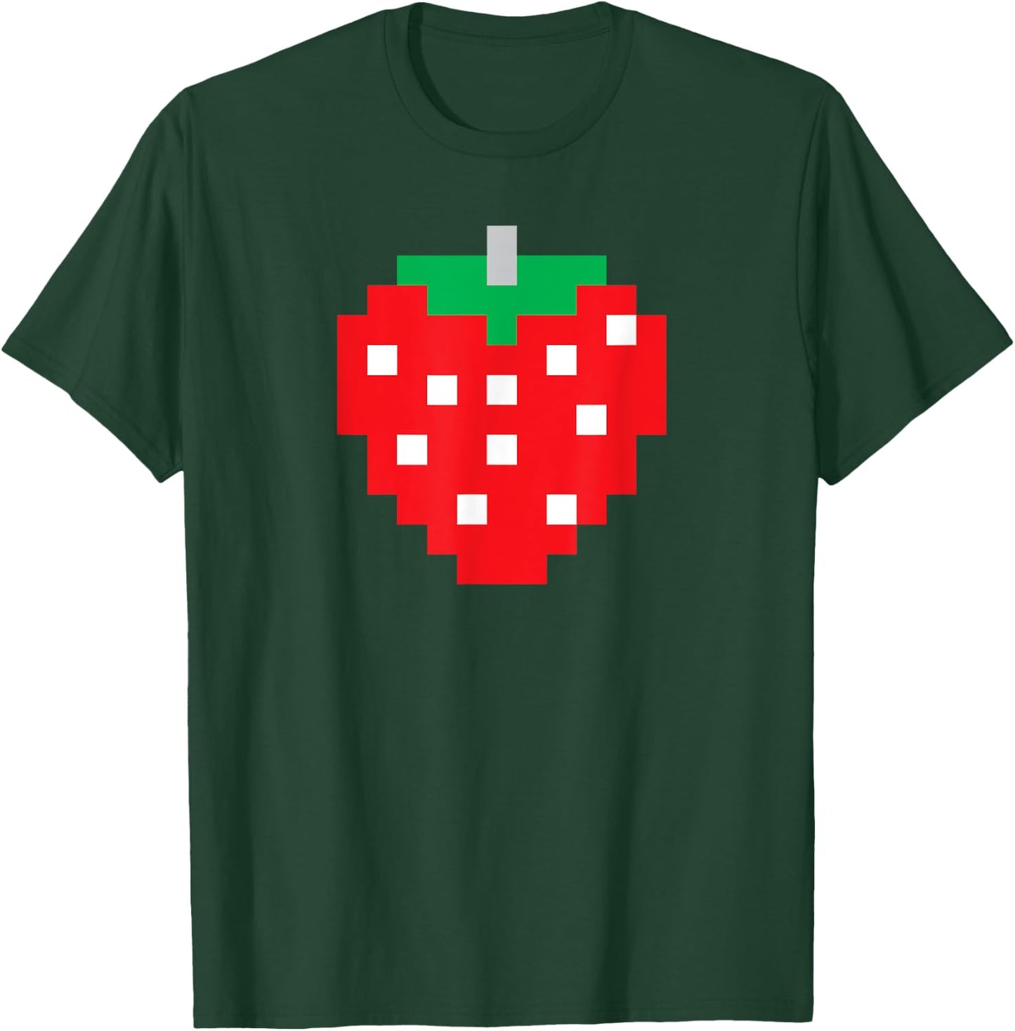 Pixel Strawberry 80s Video Game Halloween Costume T-Shirt - T-Shirt | Forest
