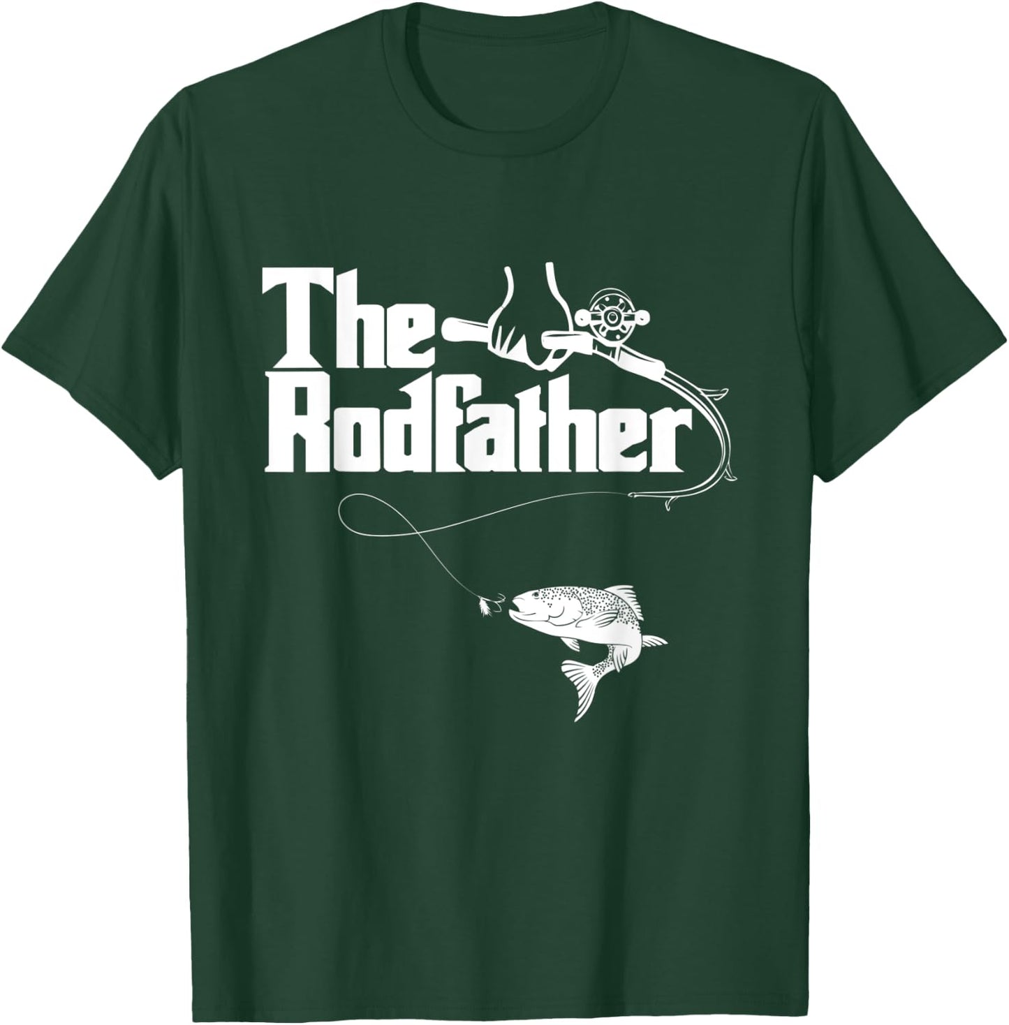 Funny Fishing - The Rodfather T-Shirt - T-Shirt | Forest