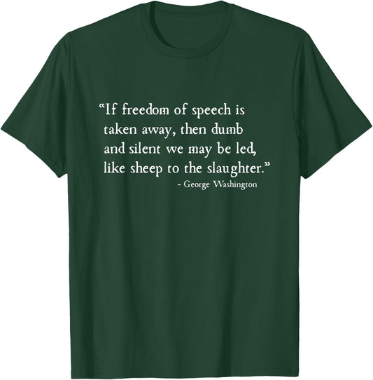 Freedom of Speech Taken Away Sheep to Slaughter Patriotic T-Shirt - T-Shirt | Forest