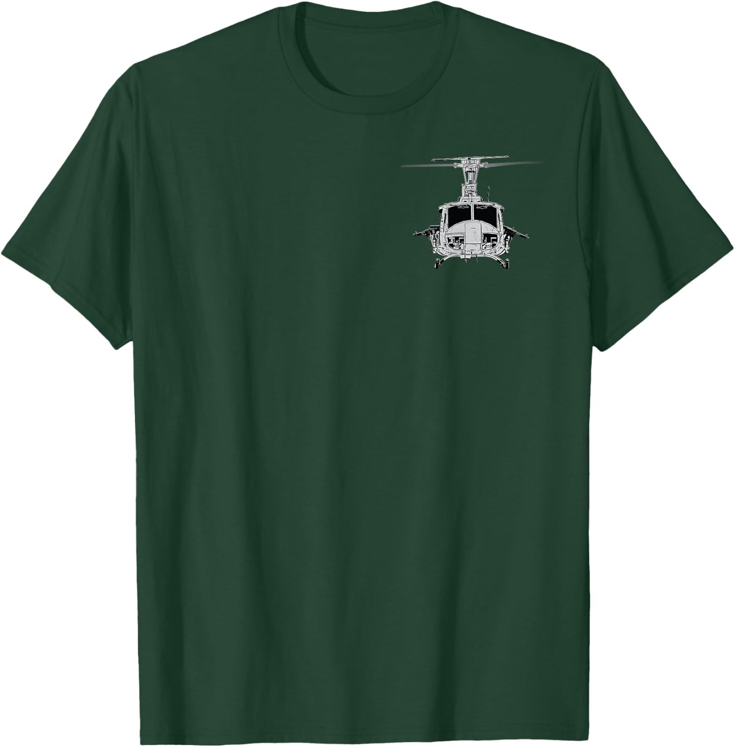Military Aviation Vehicle Classic Huey Distress for Birthday T-Shirt - T-Shirt | Forest