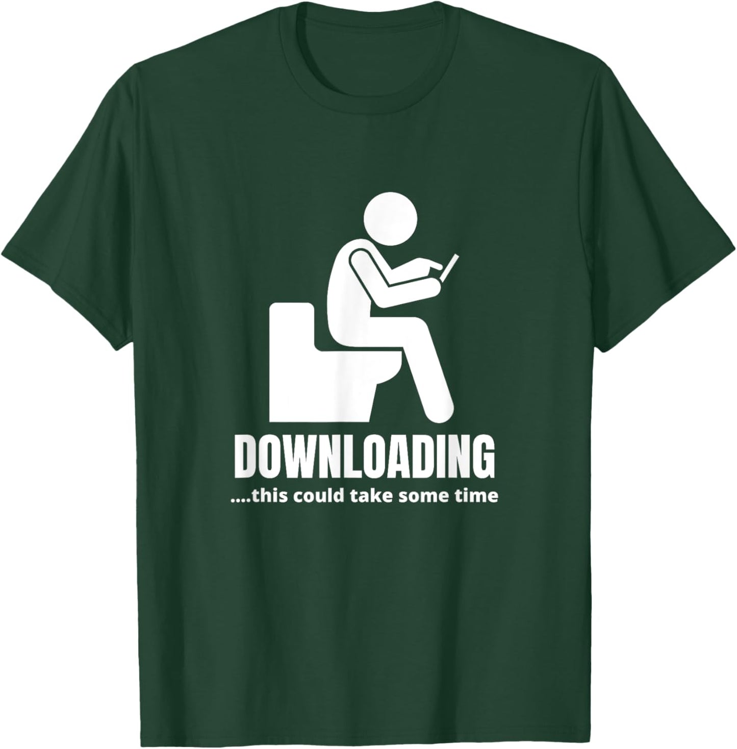 Pooping Present, Downloading This Could Take Some Time Funny T-Shirt - T-Shirt | Forest