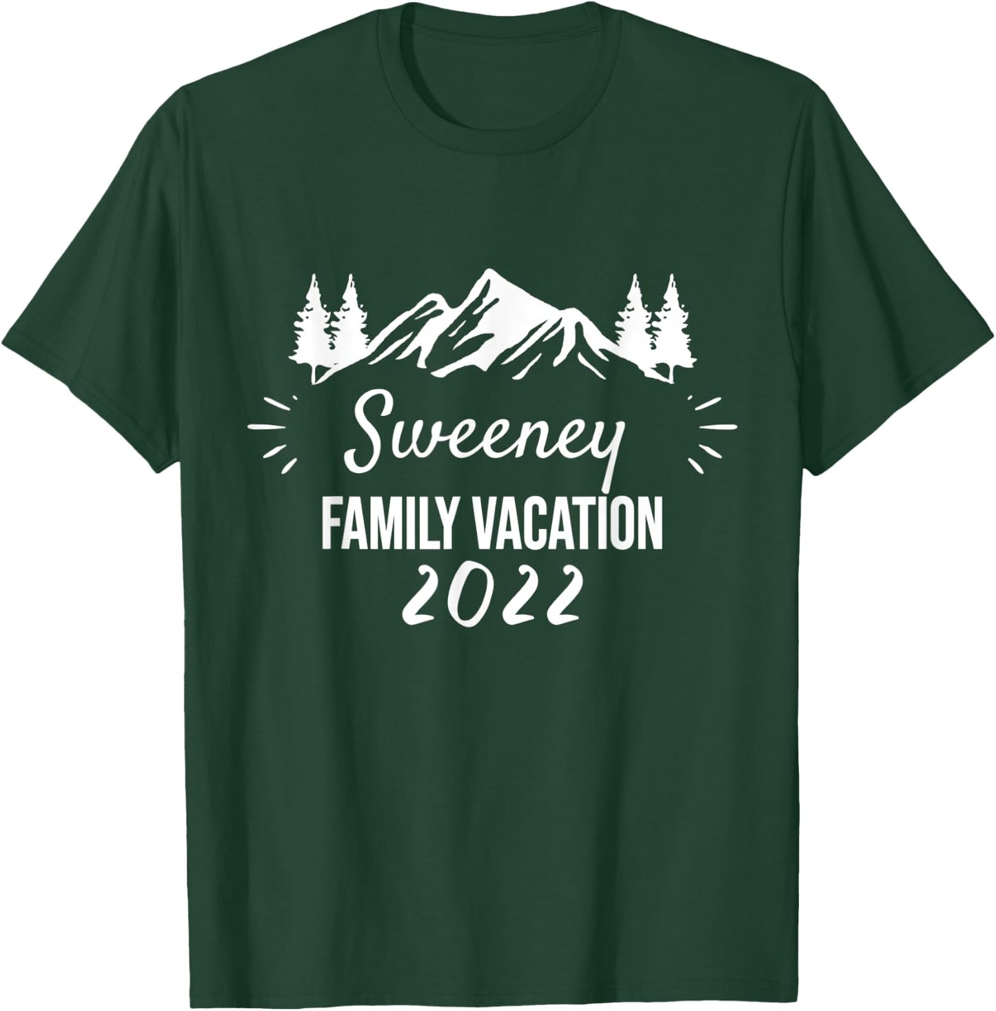 SWEENEY Family Vacation Camping Group Trip Mountain 2022 T-Shirt - T-Shirt | Forest