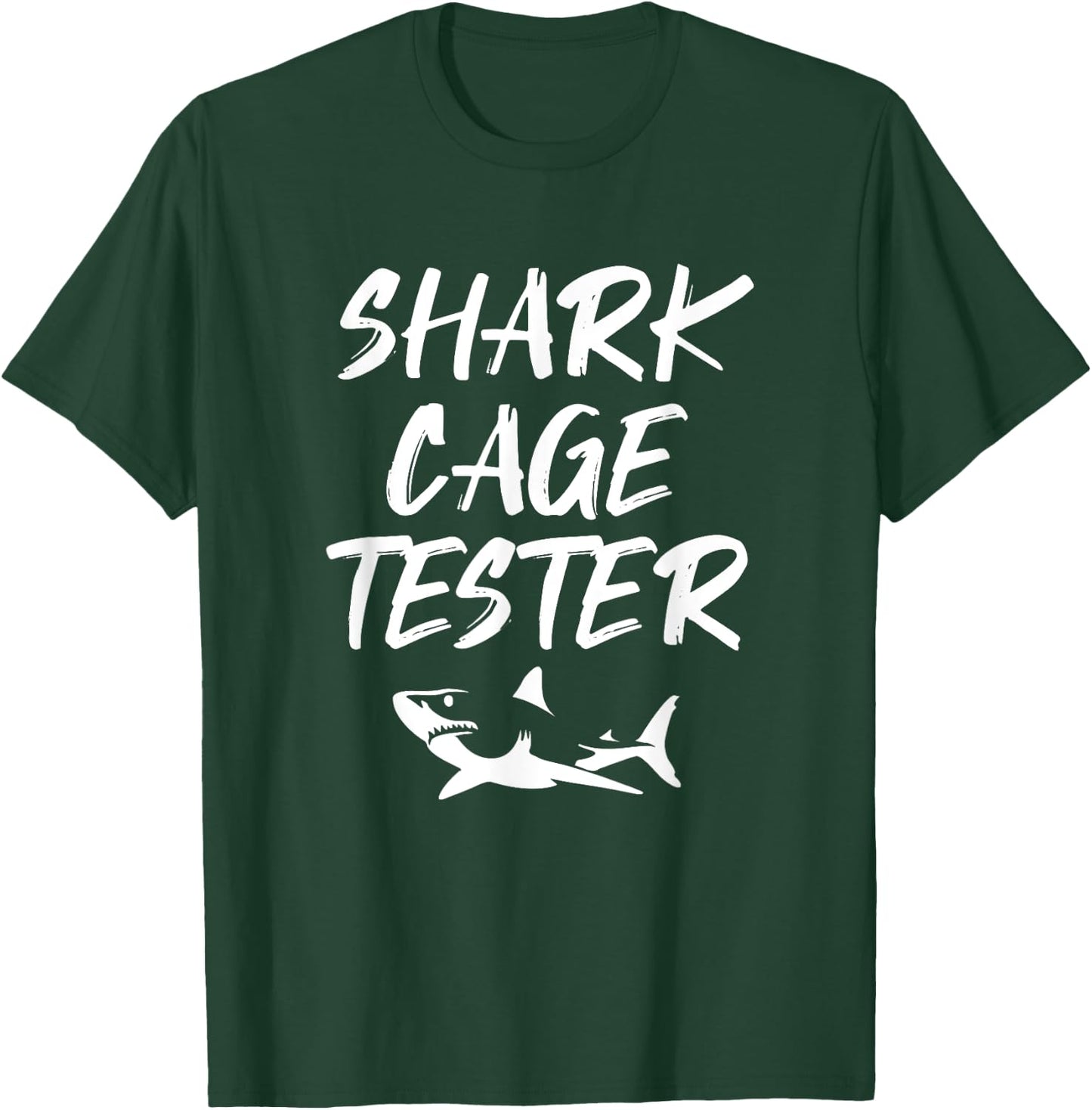 Shark Cage Tester Funny Amputee Joke Handicapped T-Shirt - T-Shirt | Forest