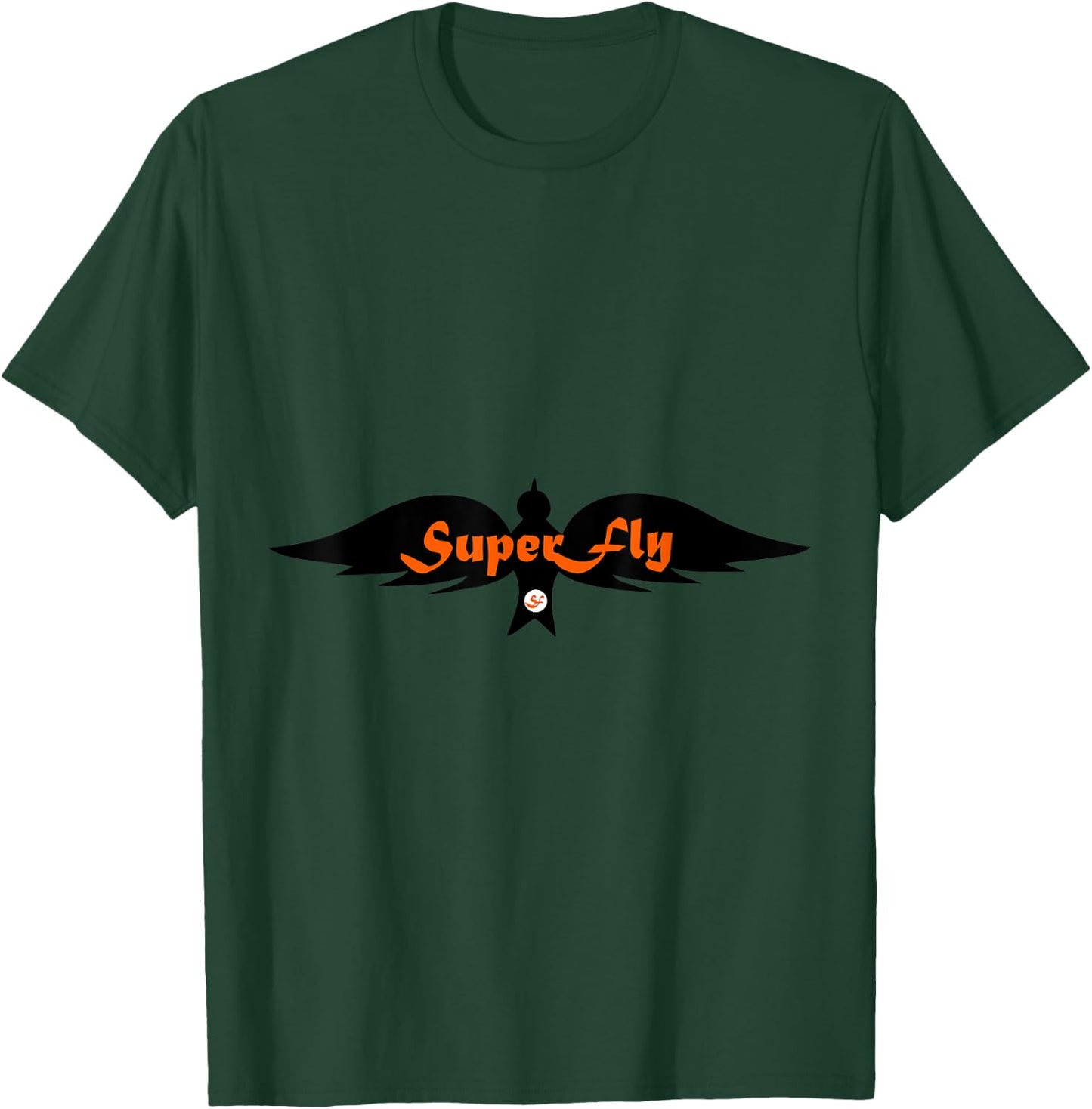SuperFly - Nice Orange Logo With A Black Bird T Shirt T-Shirt - T-Shirt | Forest
