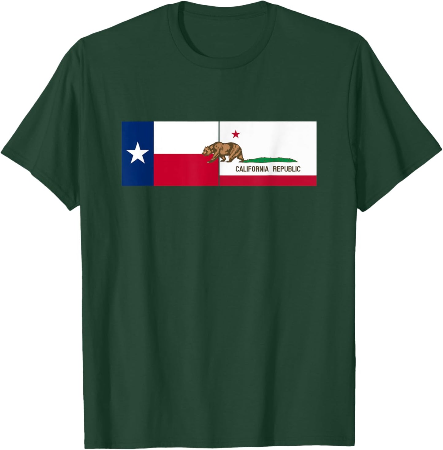 Moving To Texas - Leaving California Funny FLAG Designed T-Shirt - T-Shirt | Forest