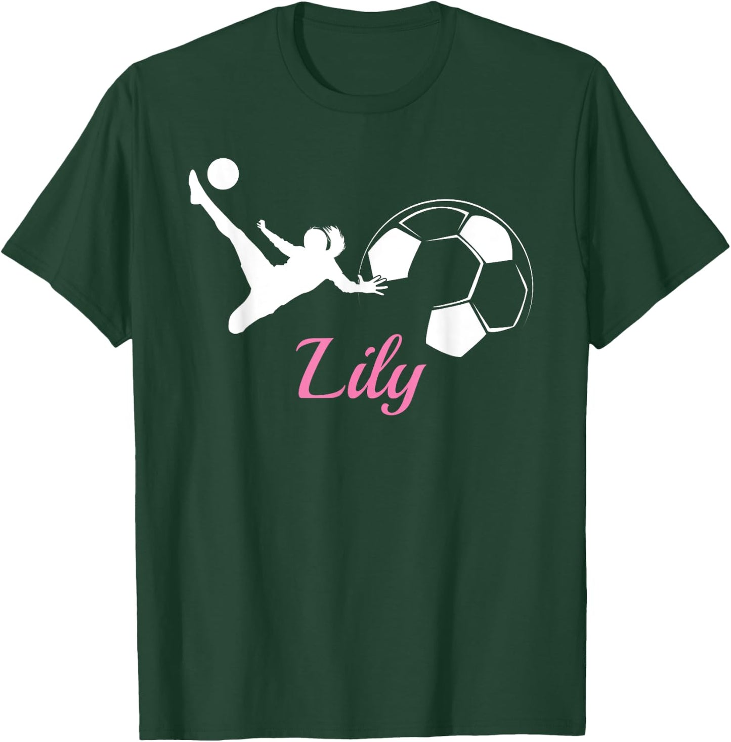 Lily Name Shirt Soccer Personalized Gift T-Shirt - T-Shirt | Forest