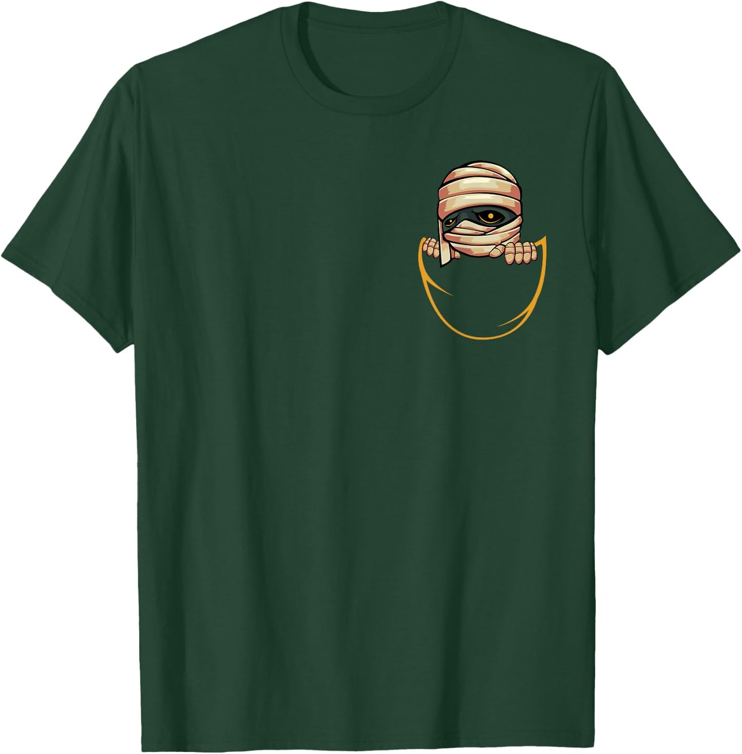 Pocket Mummy Lazy Halloween Costume Funny Monster T-Shirt - T-Shirt | Forest
