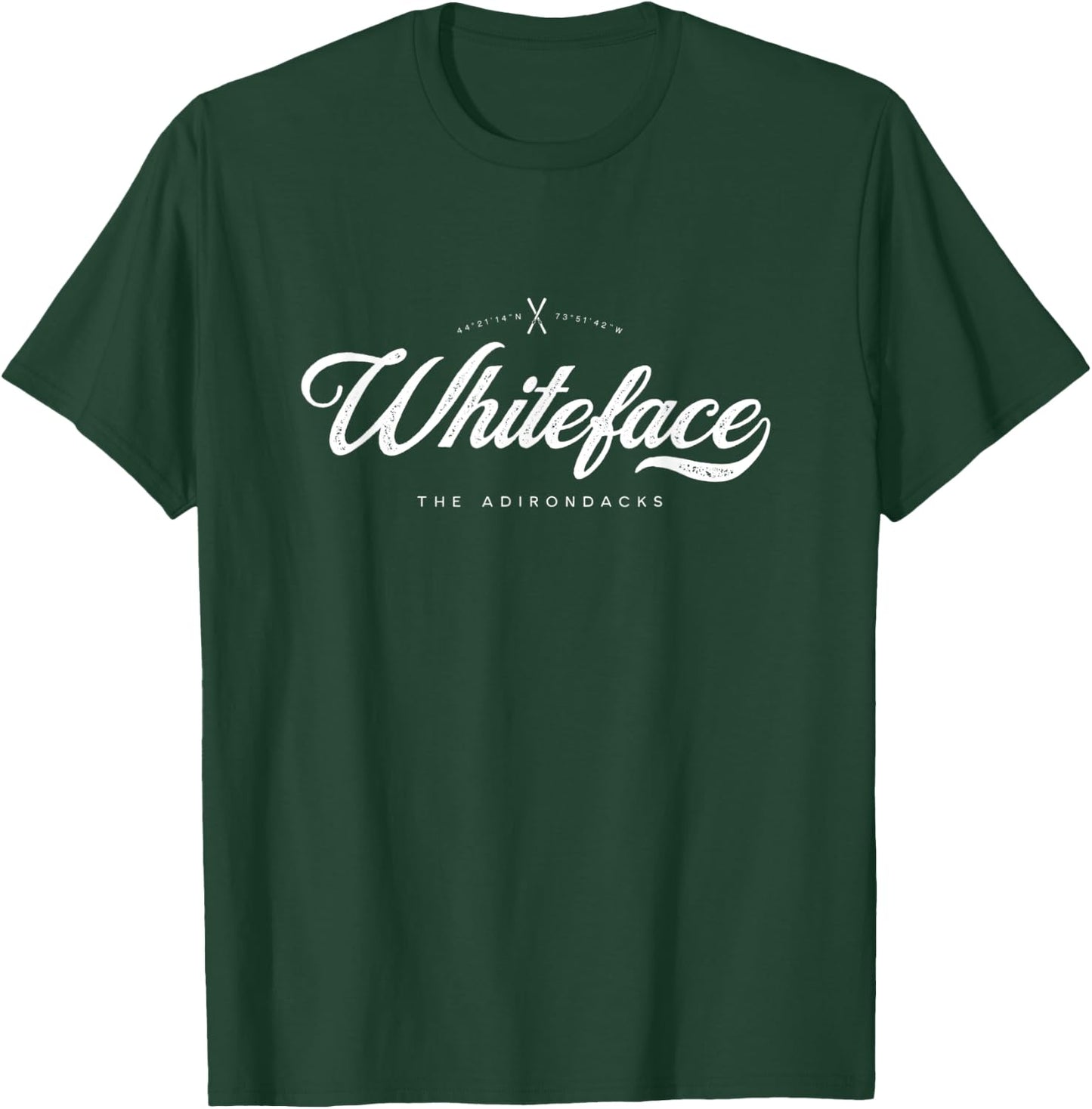 Whiteface Mountain NY Graphic Skis Vintage Retro T-Shirt - T-Shirt | Forest