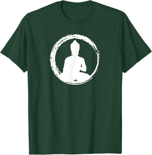 Zen Symbol Buddha Design Gautama Buddha Meditation T-Shirt - T-Shirt | Forest