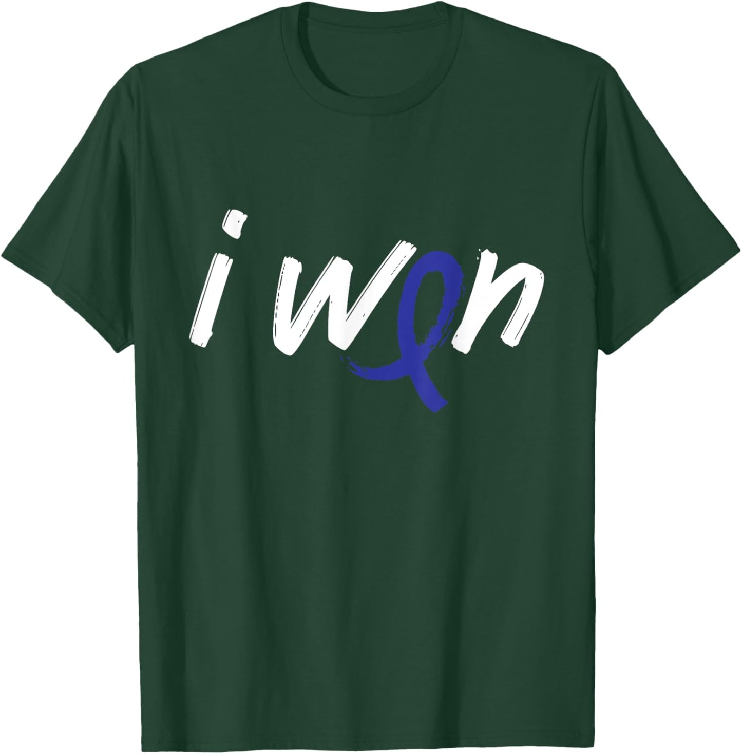 Cancer Warriors co Rectal Cancer Awareness I Won Fighter - Black, -Adults, Short Sleeve, , Cancer Awareness T-Shirt - T-Shirt | Forest