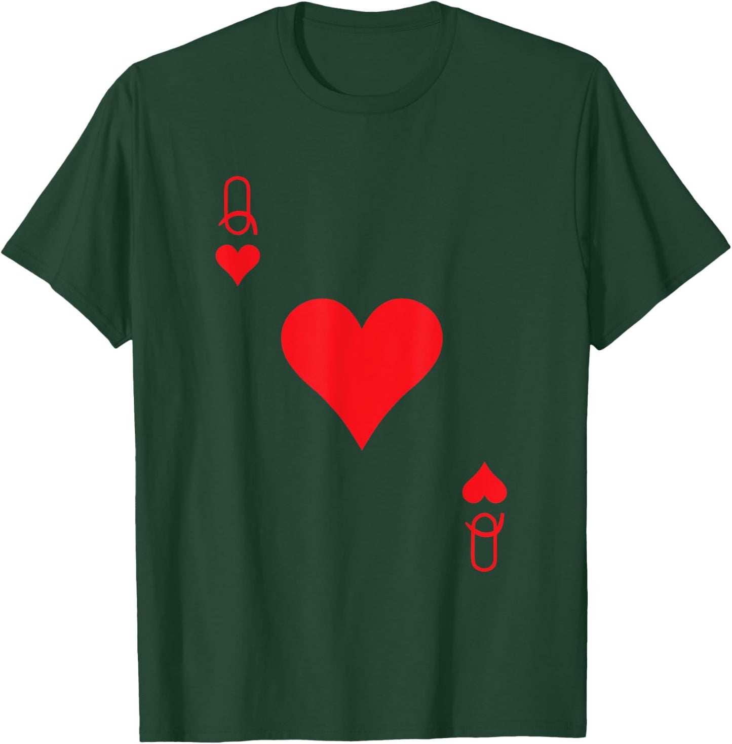 Queen of Hearts Cards Valentine Matching Couple Him & Her T-Shirt - T-Shirt | Forest