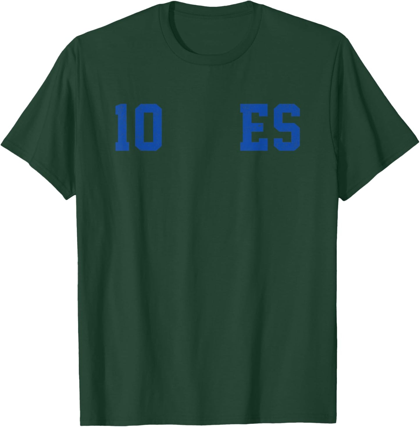 El Salvador Football Soccer Number 10 Distressed Vintage T-Shirt - T-Shirt | Forest