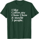Chow Chow Funny Dog Owner Coffee Lover Gift Women Men T-Shirt - T-Shirt | Forest