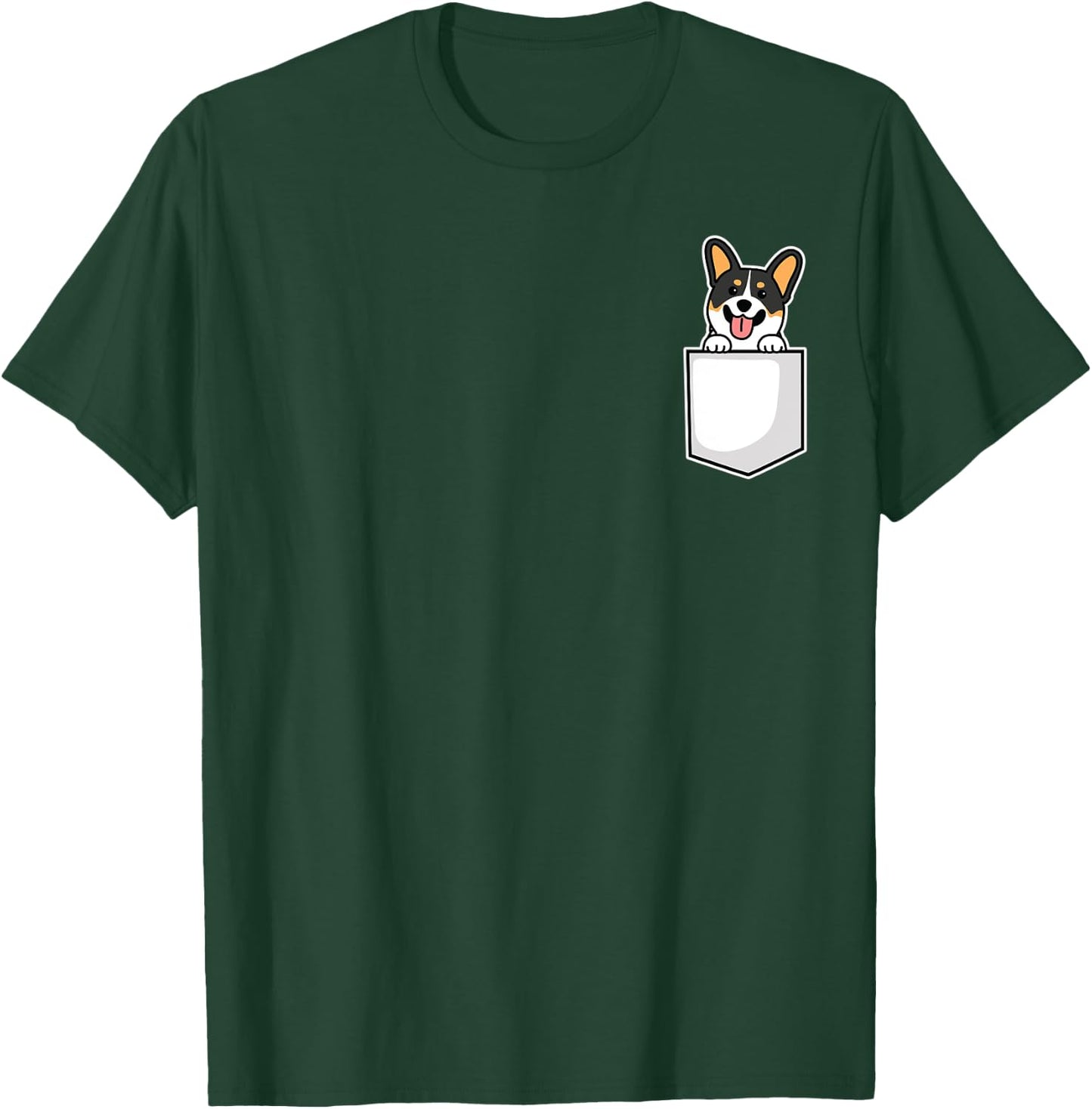 Corgi Dog Lover Corgi In Your Front Pocket Design T-Shirt - T-Shirt | Forest