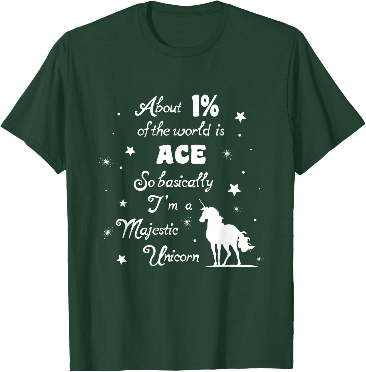 Ace Majestic Unicorn Asexuality Asexual pride T-Shirt - T-Shirt | Forest