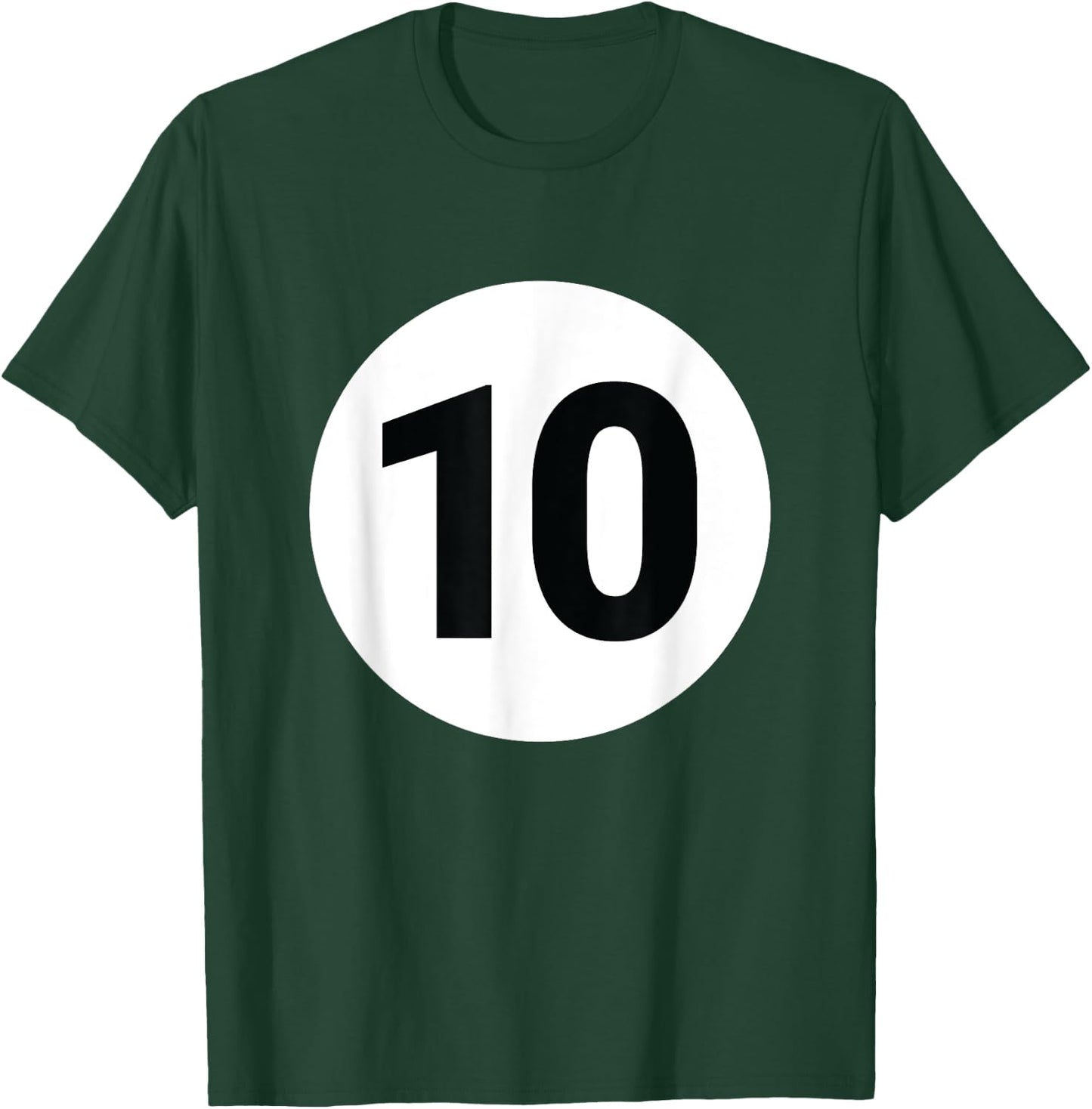 8 Pool Ball 10 Billiards Costume Halloween Group Matching T-Shirt - T-Shirt | Forest