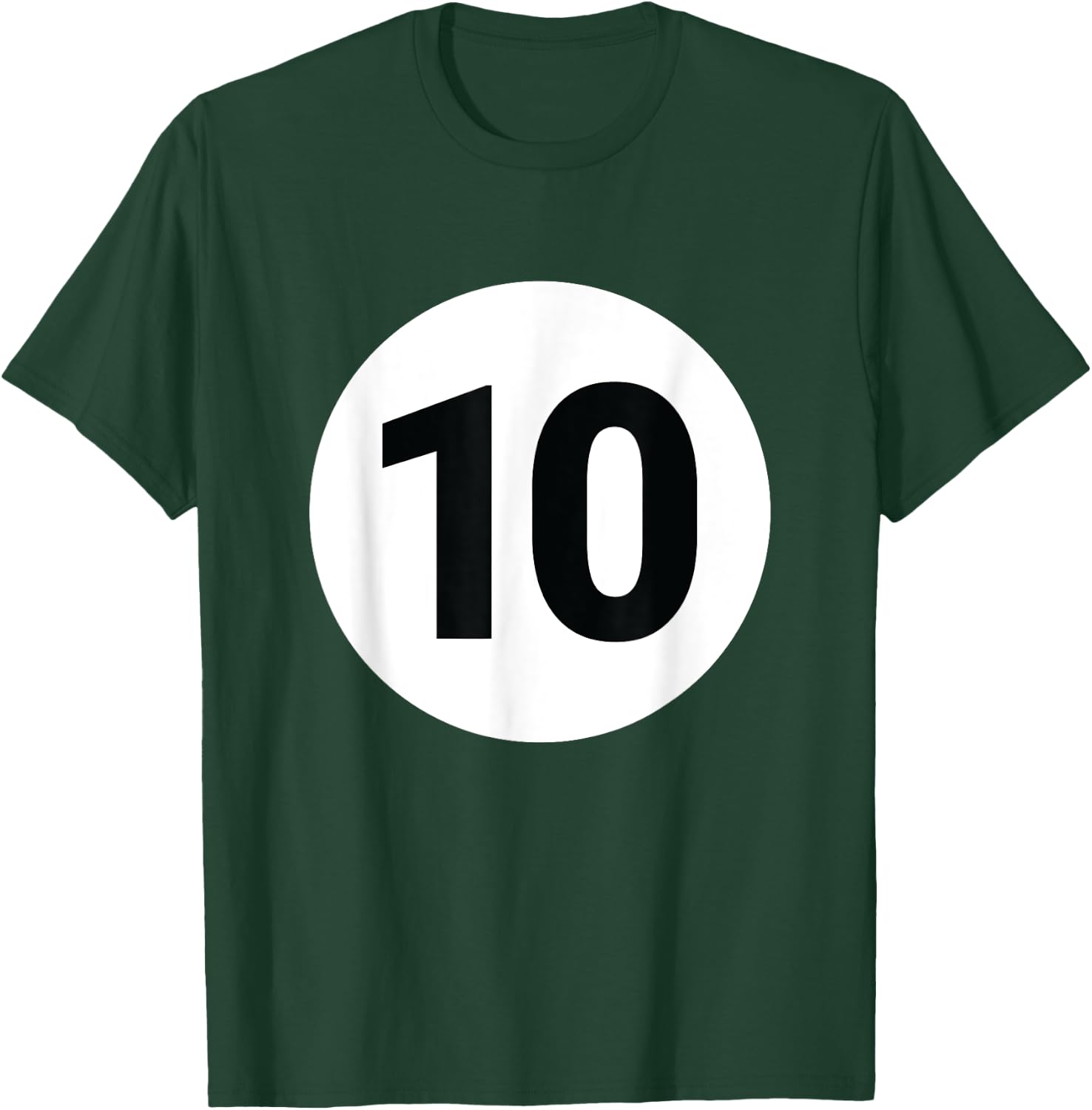 8 Pool Ball 10 Billiards Costume Halloween Group Matching T-Shirt - T-Shirt | Forest